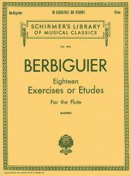 Benoit Tranquille Berbiguier: 18 Exercises or Etudes (noty na příčnou flétnua)