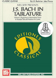 Johann Sebastian Bach In Tablature (noty, tabulatury na kytaru) (+audio)