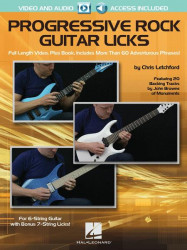 Chris Letchford: Progressive Rock Guitar Licks (noty, tabulatury na kytaru) (+CD+DVD)