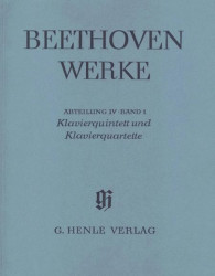 Beethoven: Piano Quintet and Piano Quartets (noty na pro klavírní kvintet a kvartet)