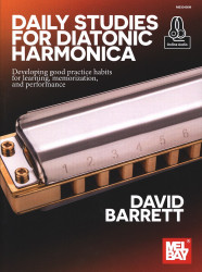 David Barrett: Daily Studies for Diatonic Harmonica (noty na harmoniku) (+audio)