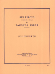 Jacques Ibert: 6 Pieces For Harp No.2 - Scherzetto (noty na harfu)