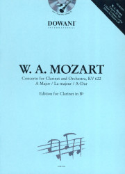 W.A. Mozart: Concerto, KV 622 in A Major (noty na klarinet) (+audio)