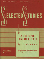 H. Voxman: Selected Studies for Baritone T.C. (noty na baryton v houslovém klíči)