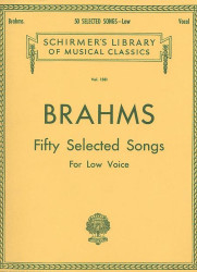 Johannes Brahms: 50 Selected Songs (noty na zpěv, klavír)