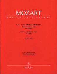 W.A. Mozart: Ah, vous dirai-je Maman KV 265 / 300e (noty na klavír)