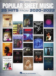 Popular Sheet Music: 25 Hits from 2020-2022 (noty na klavír, zpěv, akordy)