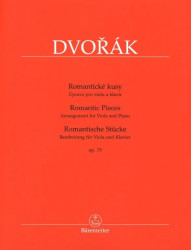 Antonín Dvořák: Romantic Pieces op. 75 / Romantické kusy (noty na violu, klavír)