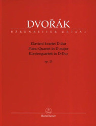Antonín Dvořák: Piano Quartet In D Major Op.23 / Klavírní kvartet (noty na housle, violu, violoncello, klavír)
