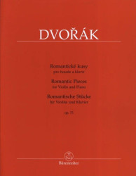 Antonín Dvořák: Romantic Pieces op. 75 / Romantické kusy (noty na housle, klavír)
