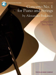 Alexander Peskanov: Concerto No. 1 for Piano and Strings (noty na čtyřruční klavír)(+audio)