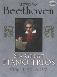 Ludwig van Beethoven: Six Great Piano Trios (noty na housle, violoncello, klavír)