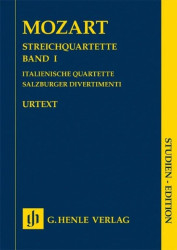 Wolfgang Amadeus Mozart: String Quartets 1 (noty pro smyčcový kvartet, partitura)