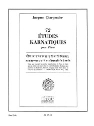 Jacques Charpentier: 72 Études Karnatiques Cycle 05 (noty na klavír)