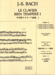 Johann Sebastian Bach: Le Clavier bien tempéré Vol.1a (noty na klavír)