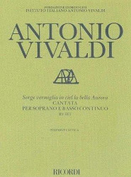 Antonio Vivaldi: Sorge Vermiglia In Ciel La Bella Aurora Rv 667 (noty na klavír, zpěv)