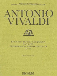 Antonio Vivaldi: Era La Notte Quando I Suoi Splendori Rv 655 (noty na klavír, zpěv)