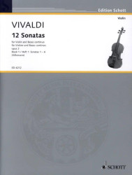 Antonio Vivaldi: 12 Sonatas Op.2 Book 1 (noty na housle, klavír)