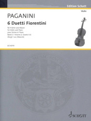 Niccolo Paganini: 6 Duetti Fiorentini Book 2 (noty na housle, klavír)