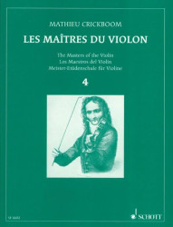 Mathieu Crickboom: The Masters of the Violin 4 (noty na housle)