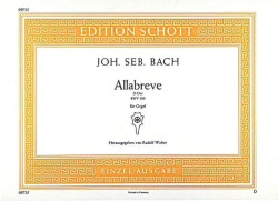 Johann Sebastian Bach: Allabreve D Bwv589 (noty na varhany)