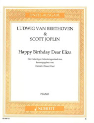 Ludwig van Beethoven & Scott Joplin: Happy Birthday Dear Eliza (noty na klavír)
