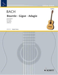 Johann Sebastian Bach: Boureer / Gigue / Adagio (noty na kytaru)