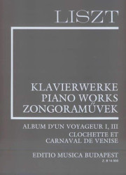 Franz Liszt: Album d'un voyageur I, III; Clochette et Carnaval de Venise (noty na klavír)