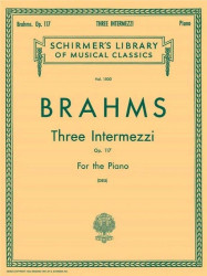 Johannes Brahms: 3 Intermezzi, Op. 117 (noty na klavír)