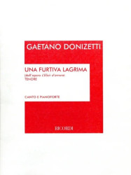 Gaetano Donizetti: Una furtiva lagrima - L'Elisir d'amore (noty na klavír, zpěv)