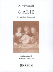 Antonio Vivaldi: 6 Arie (noty na klavír, zpěv)