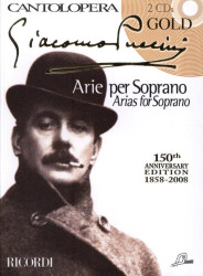 Giacomo Puccini: Cantolopera - Puccini Arie per Soprano - Gold (noty na klavír, zpěv)(+audio)