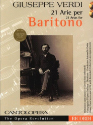 Giuseppe Verdi: Cantolopera - Verdi - 21 Arie per Baritono (noty na klavír, zpěv)(+audio)