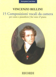 Vincenzo Bellini: 15 Composizioni vocali da camera - Voce grave (noty na klavír, zpěv)