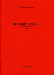 Salvatore Sciarrino: Due Nuove Melodie (noty na klavír, zpěv)