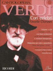 Giuseppe Verdi: Cantolopera - Cori Celebri (noty na klavír, zpěv)(+audio)
