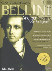 Vincenzo Bellini: Cantolopera - Bellini Arias for Soprano (noty na klavír, zpěv)(+audio)