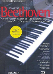 Beethoven: Soloist in Concert - Concerto N. 1 in C major Op. 15 (noty na čtyřruční klavír)(+audio)