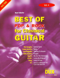 Best of Pop & Rock for Classical Guitar Vol. 4 (noty, tabulatury na klasickou kytaru)