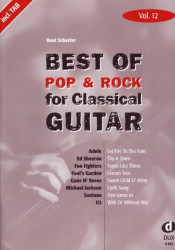 Best of Pop & Rock for Classical Guitar Vol. 12 (noty, tabulatury na klasickou kytaru)